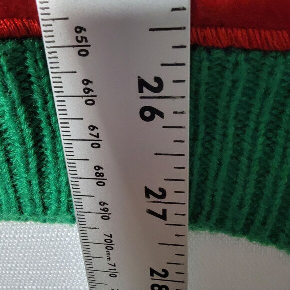 Holiday Time Unisex Christmas Sweater Sz S 34/36 Santa Claus Holding Gift Bag - Picture 10 of 12